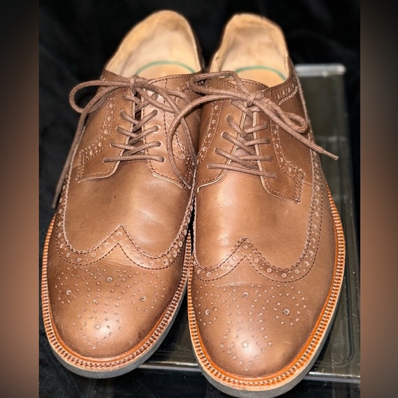 Polo Ralph Lauren Wing Tip Shoe vibram Sole - Picture 1 of 14